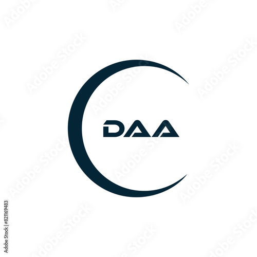 DAA logo. D A A design. White DAA letter. DAA, D A A letter logo design. D A A letter logo design in FIVE, FOUR, THREE, style. letter logo set in one artboard. D A A letter logo vector design.	
