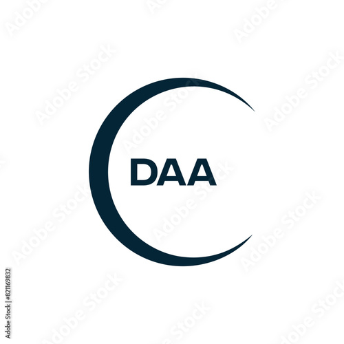 DAA logo. D A A design. White DAA letter. DAA, D A A letter logo design. D A A letter logo design in FIVE, FOUR, THREE, style. letter logo set in one artboard. D A A letter logo vector design.	
