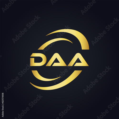 DAA logo. D A A design. White DAA letter. DAA, D A A letter logo design. D A A letter logo design in FIVE, FOUR, THREE, style. letter logo set in one artboard. D A A letter logo vector design.	
