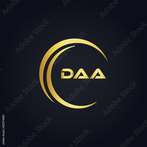 DAA logo. D A A design. White DAA letter. DAA, D A A letter logo design. D A A letter logo design in FIVE, FOUR, THREE, style. letter logo set in one artboard. D A A letter logo vector design.	
