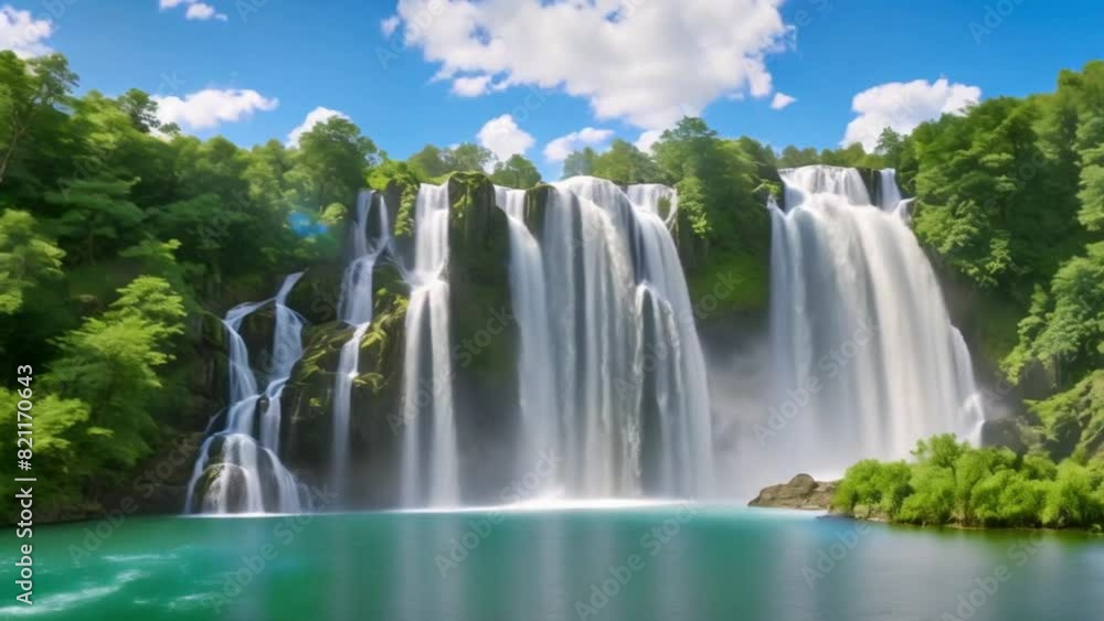 the view of the waterfall is refreshing to the eyes the view of the waterfall is refreshing to the eyes