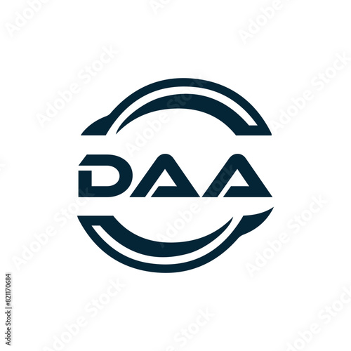 DAA logo. D A A design. White DAA letter. DAA, D A A letter logo design. D A A letter logo design in FIVE, FOUR, THREE, style. letter logo set in one artboard. D A A letter logo vector design.	
