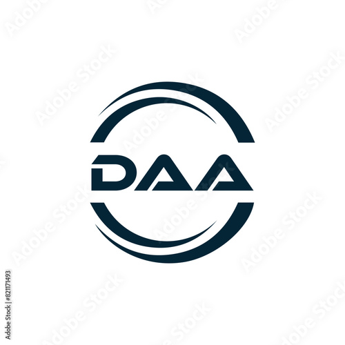 DAA logo. D A A design. White DAA letter. DAA, D A A letter logo design. D A A letter logo design in FIVE, FOUR, THREE, style. letter logo set in one artboard. D A A letter logo vector design.	
