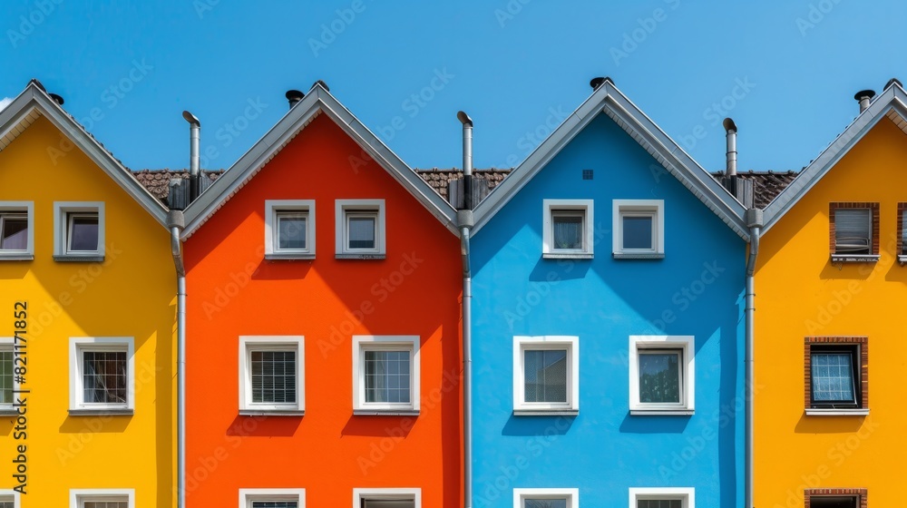 Asymmetrical composition of houses generative ai Asymmetrical composition of houses generative ai