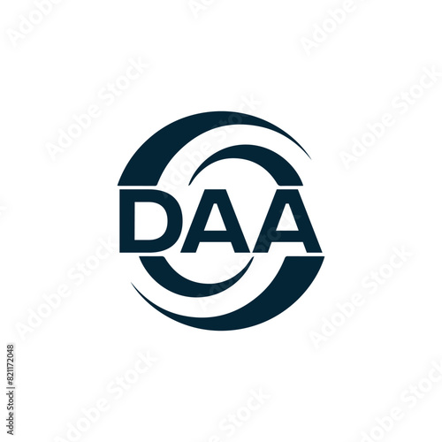 DAA logo. D A A design. White DAA letter. DAA, D A A letter logo design. D A A letter logo design in FIVE, FOUR, THREE, style. letter logo set in one artboard. D A A letter logo vector design.	

