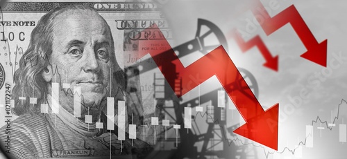 Oil crisis. Chart shows dro...