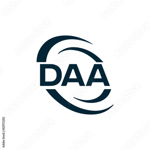 DAA logo. D A A design. White DAA letter. DAA, D A A letter logo design. D A A letter logo design in FIVE, FOUR, THREE, style. letter logo set in one artboard. D A A letter logo vector design.	
