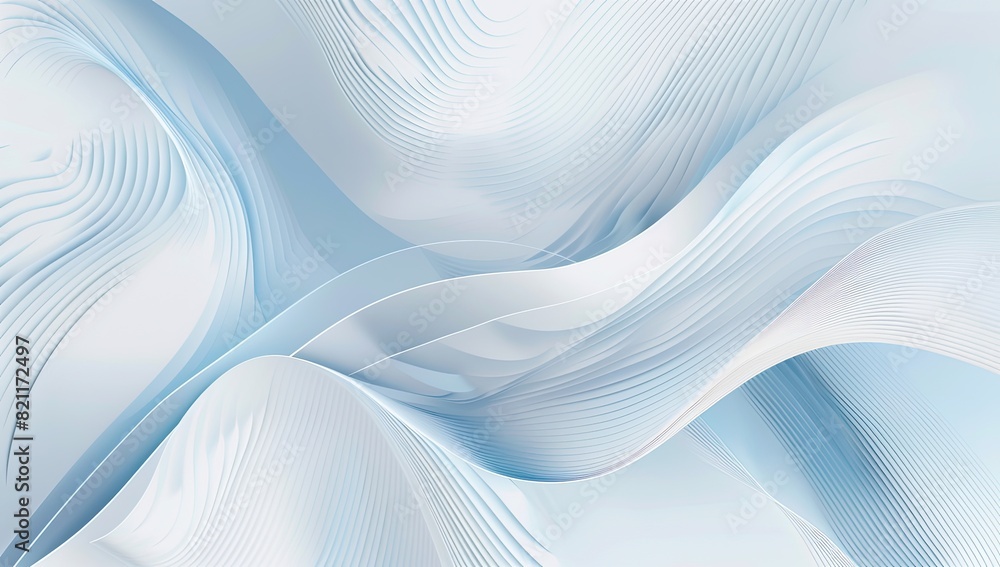 Abstract Geometric Shapes in Blue and White Abstract Geometric Shapes in Blue and White