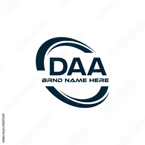 DAA logo. D A A design. White DAA letter. DAA, D A A letter logo design. D A A letter logo design in FIVE, FOUR, THREE, style. letter logo set in one artboard. D A A letter logo vector design.	
