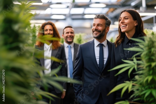 Successful Business Team in Cannabis Cultivation Facility © Luba