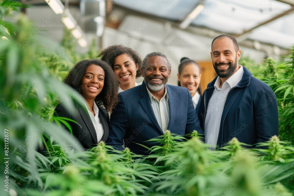 Obraz premium Thriving in Cannabis Market: Confident Business Group