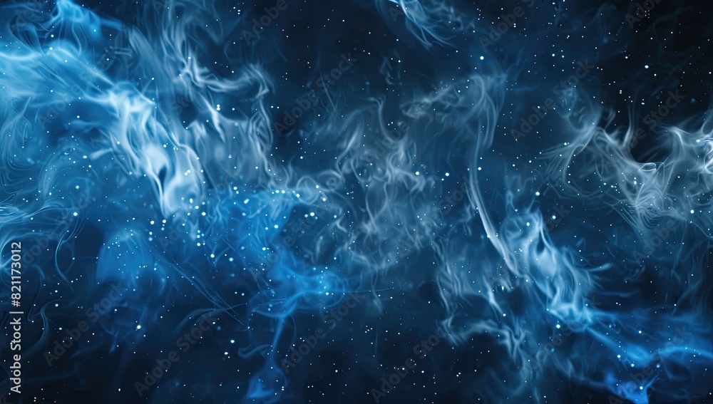 Abstract Blue Nebula in Space Abstract Blue Nebula in Space