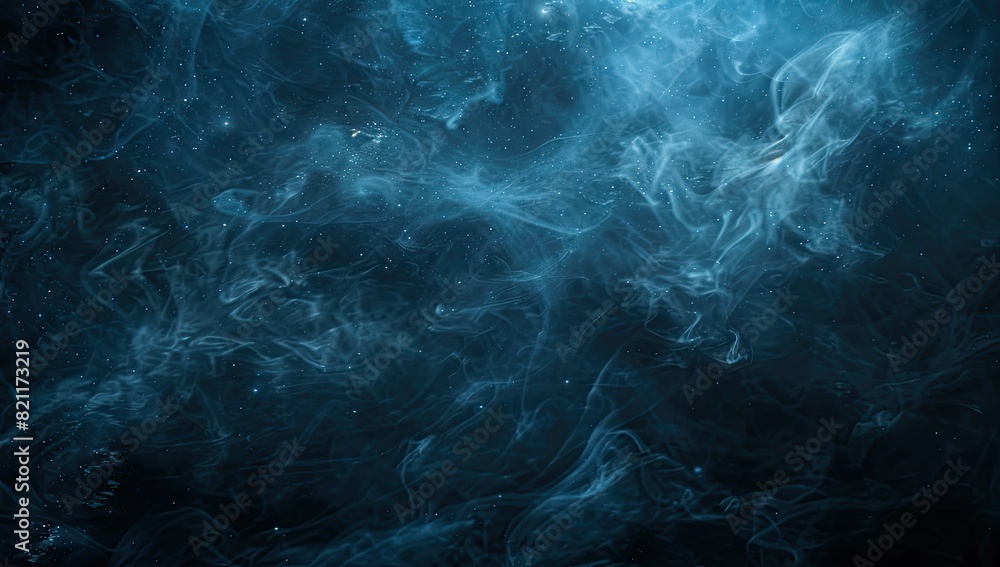 Obraz premium Abstract Blue Nebula in Space