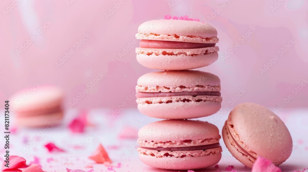 simple, neutral background to highlight the vibrant colors of the macarons generative ai simple, neutral background to highlight the vibrant colors of the macarons generative ai