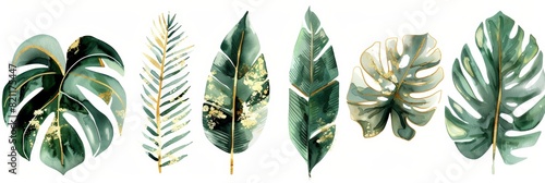 Tropical Leaf Bouquets for Boho Decor Inspiration Generative AI photo