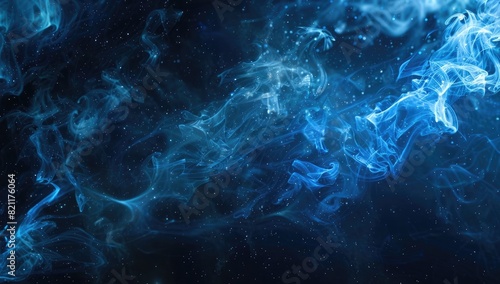 Cosmic Blue Energy Swirls