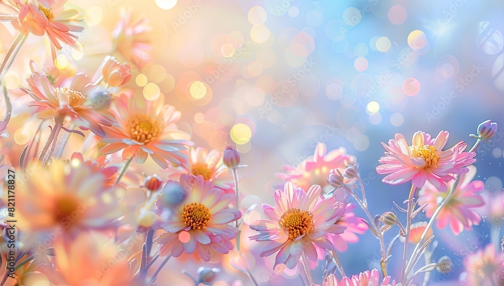 Delicate Pastel Flowers in Bloom Delicate Pastel Flowers in Bloom