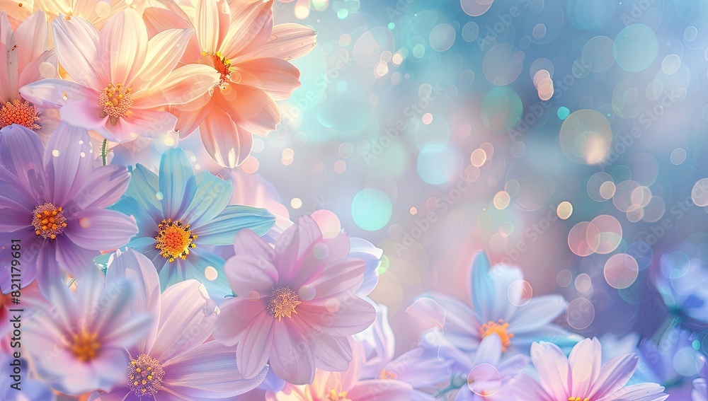 Soft Pastel Floral Composition Soft Pastel Floral Composition