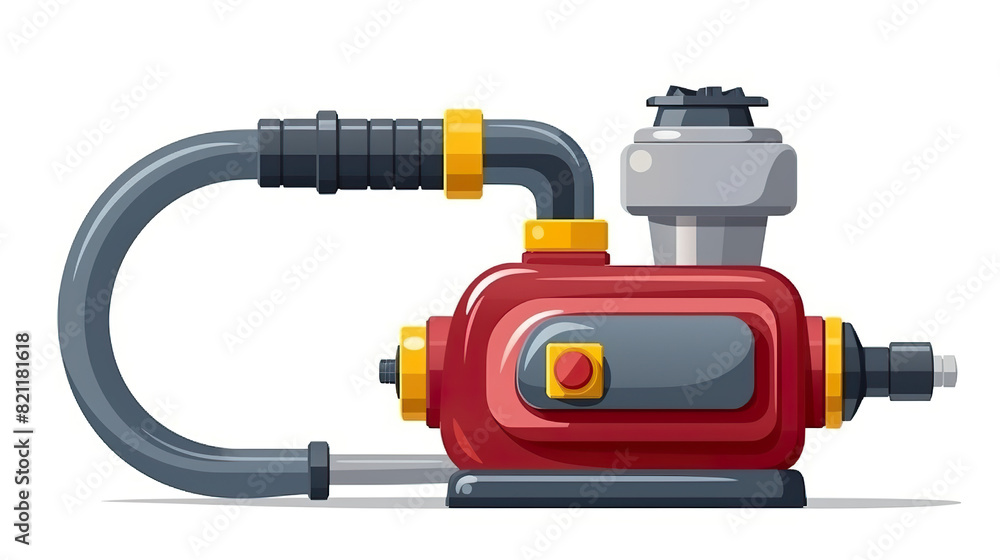 Isolated pump with nozzle on a stark white background Isolated pump with nozzle on a stark white background