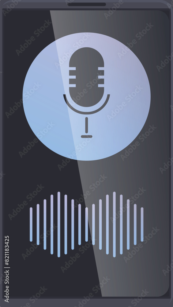The innovative concept of a modern smartphone voice assistant with artificial intelligence and interactive user interface The innovative concept of a modern smartphone voice assistant with artificial intelligence and interactive user interface