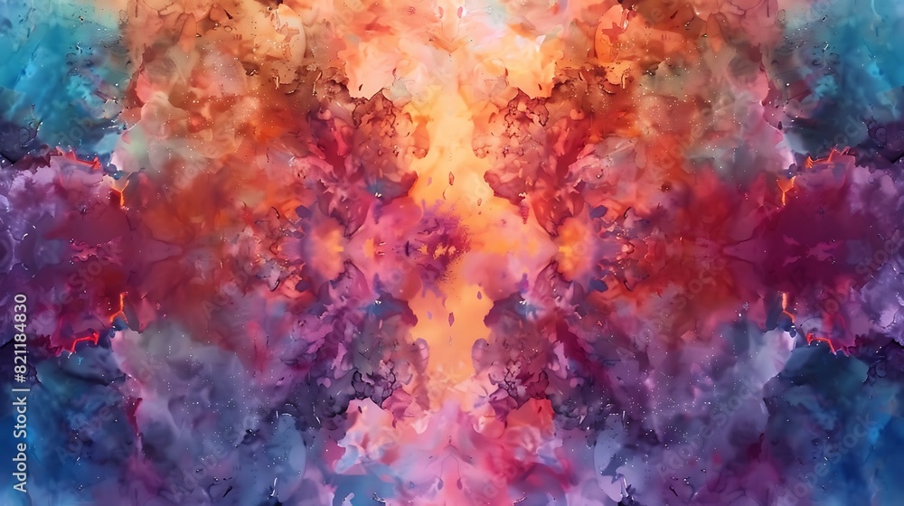 A kaleidoscope of watercolors blending on a painter's palette