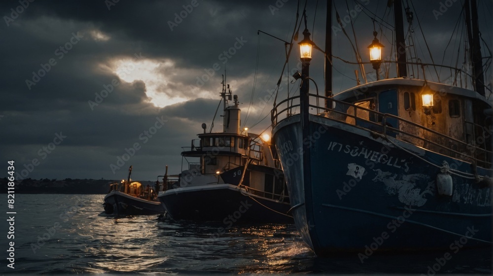 Fototapeta premium Concert postcard for Sailor's Day.