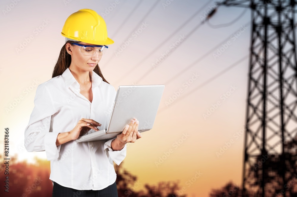 electrical engineers check location at a power station electrical engineers check location at a power station