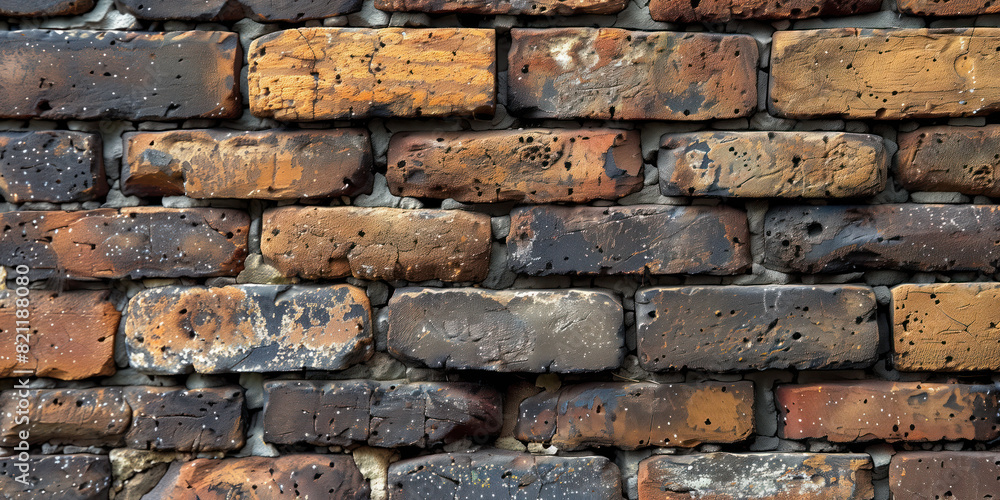 A weathered brick wall as a texture or background A weathered brick wall as a texture or background
