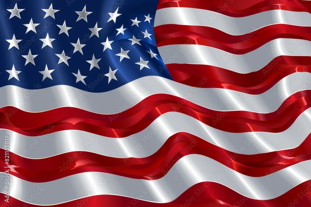 The American flag is waving in the wind, USA flag. Symbol of the United States of America, US The American flag is waving in the wind, USA flag. Symbol of the United States of America, US