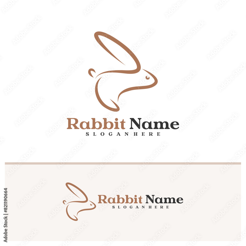 Obraz premium Rabbit logo vector template, Creative Rabbit head logo design concepts