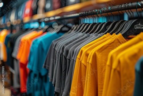 Wallpaper Mural A rack of shirts with a variety of colors and styles Torontodigital.ca