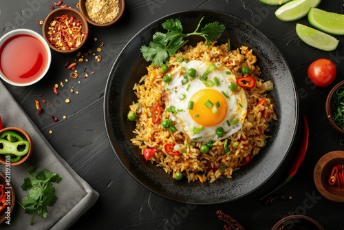 Tantalizing nasi goreng sensation. Delicious display for your campaign