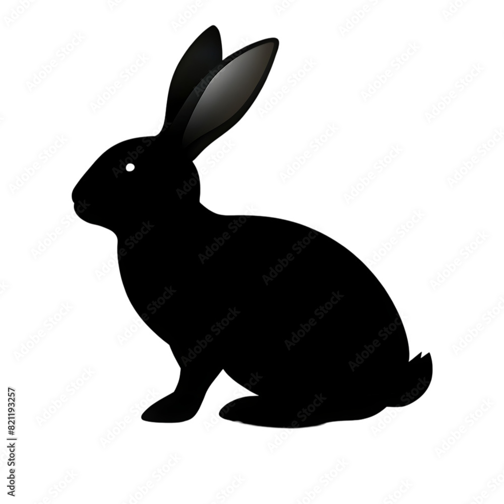 bunny silhouetteon on transparent background bunny silhouetteon on transparent background