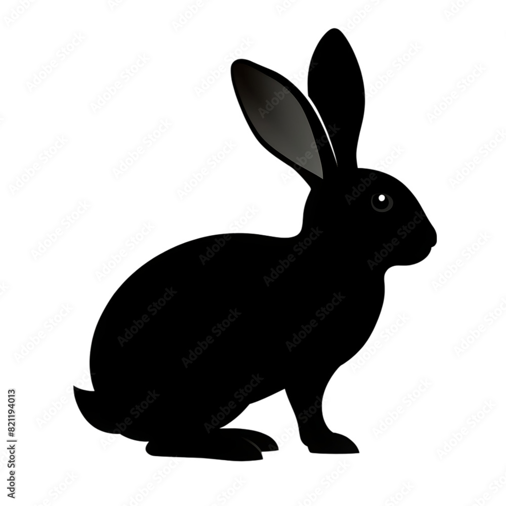 bunny silhouetteon on transparent background bunny silhouetteon on transparent background
