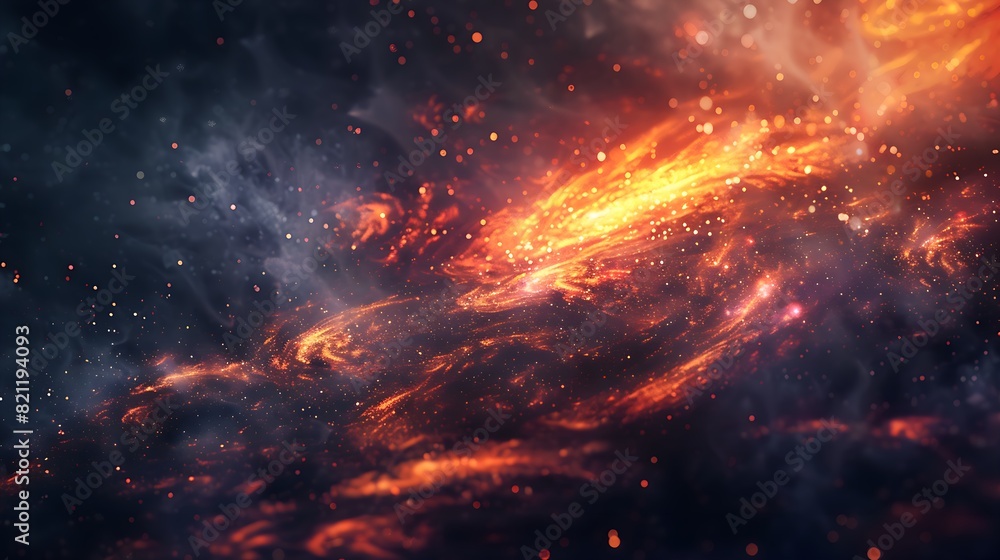 Fototapeta premium celestial glow: a vibrant depiction of a nebula-like universe with stars