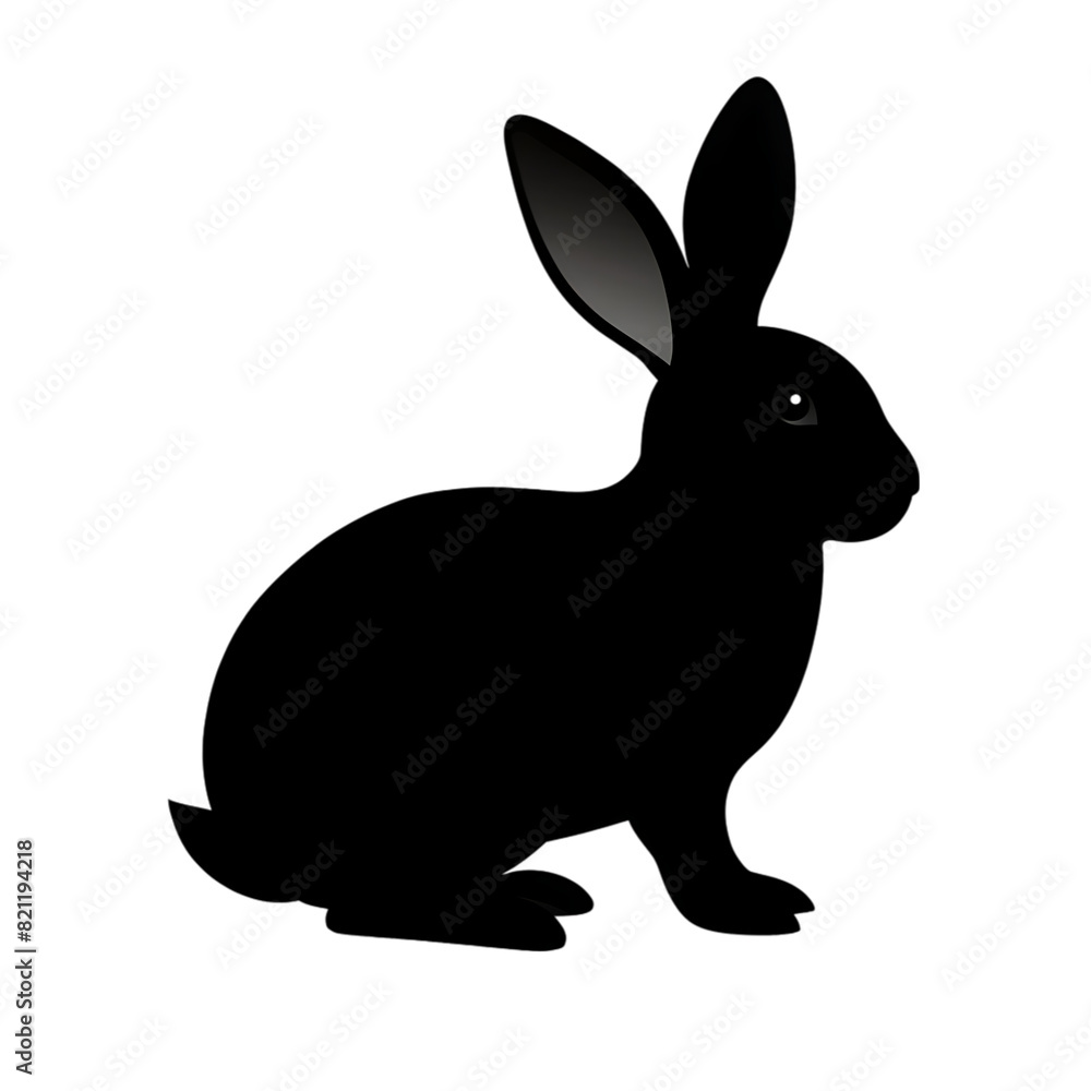 bunny silhouetteon on transparent background bunny silhouetteon on transparent background