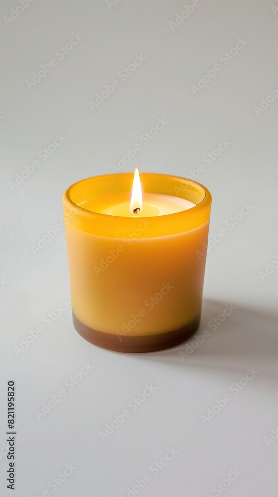 One scented candle, white background One scented candle, white background