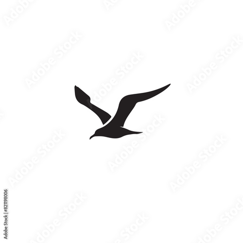 Seagull in cartoon  doodle style . Image for t-shirt  web  mobile apps and ui. Isolated 2d vector illustration in logo  icon  sketch style  Eps 10  black and white. AI Generative