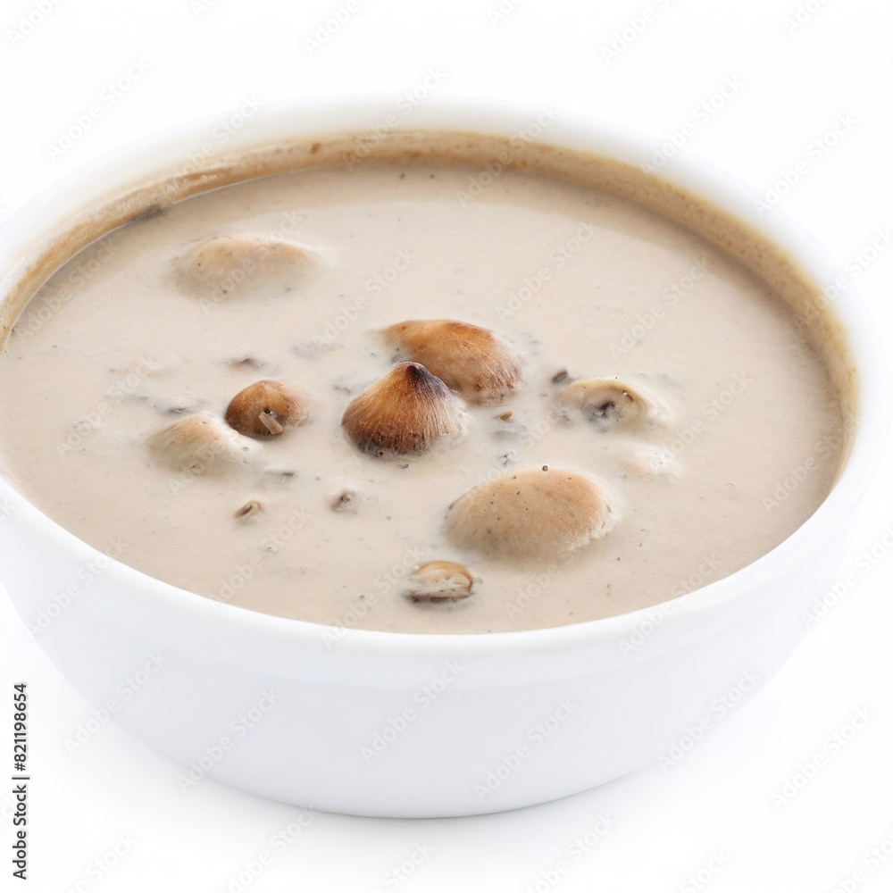 Delicious cream Bowl of mushroom soup Delicious cream Bowl of mushroom soup