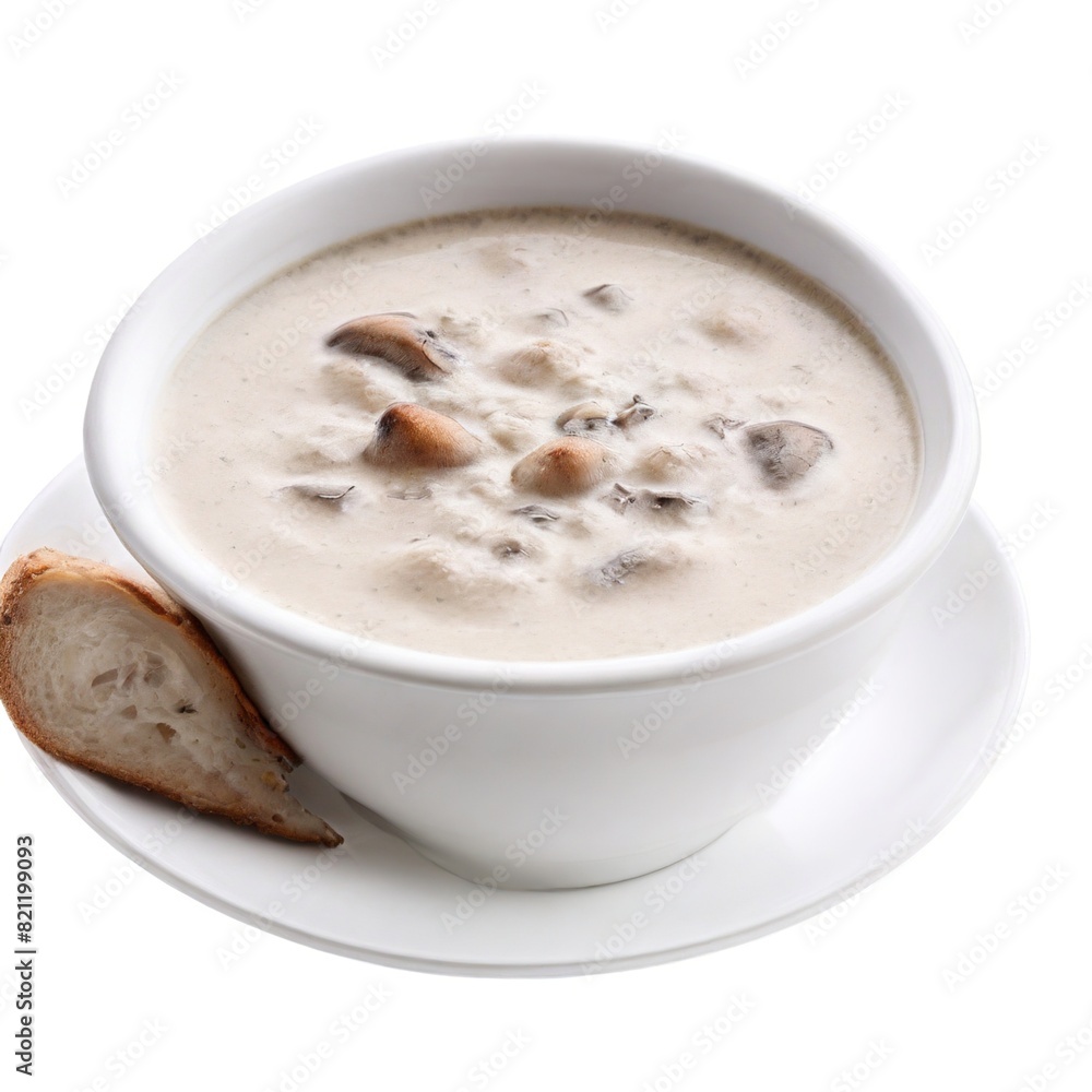Delicious cream Bowl of mushroom soup Delicious cream Bowl of mushroom soup