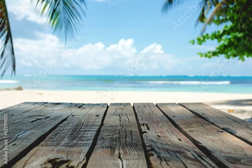 Table on outdoor beach backgrounds