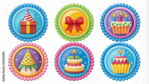 set of birthday badge