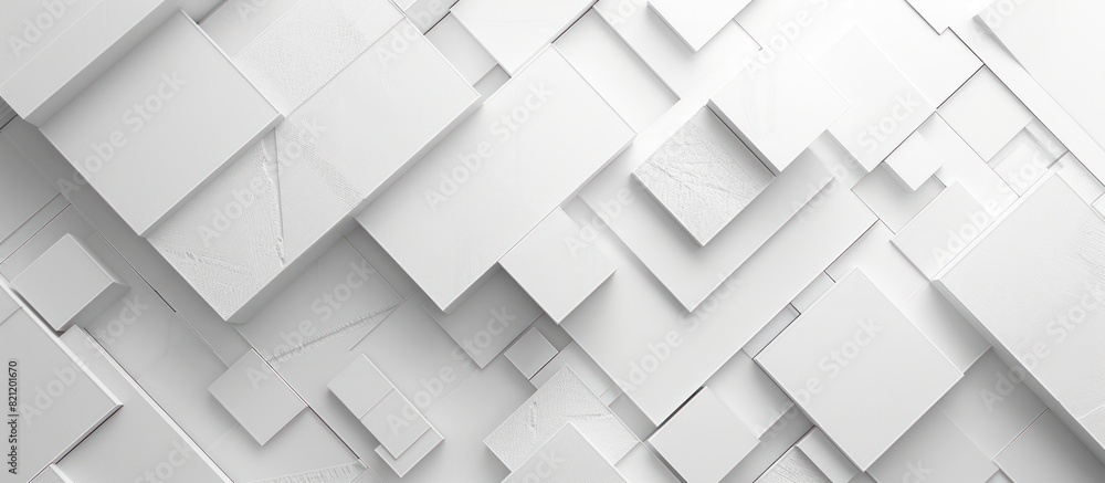 3D rendering of a white geometric pattern. 3D rendering of a white geometric pattern.