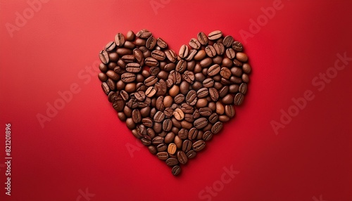 heart made of coffee beans