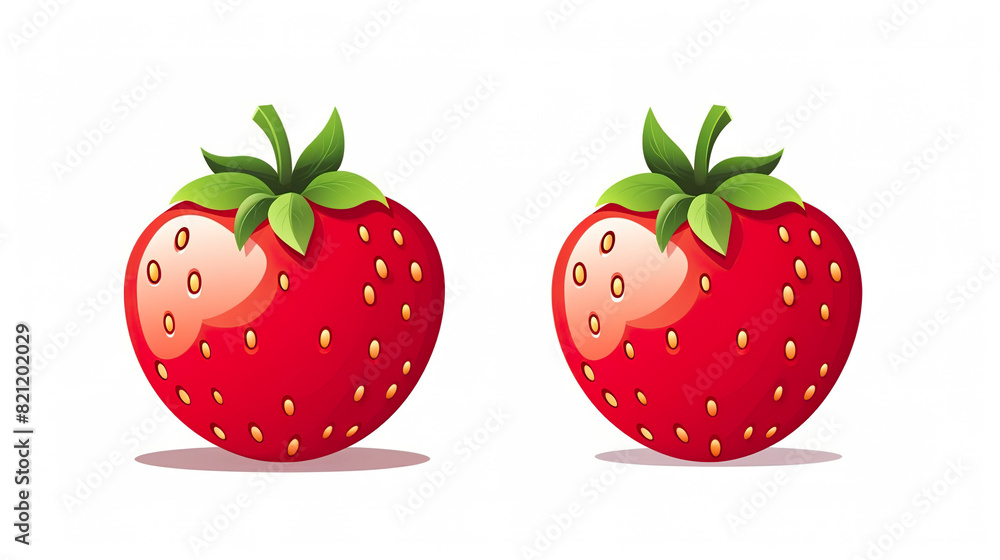 strawberry solitary on a white background strawberry solitary on a white background