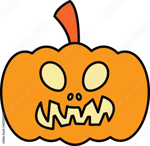 Spooky Halloween Pumpkin Icon