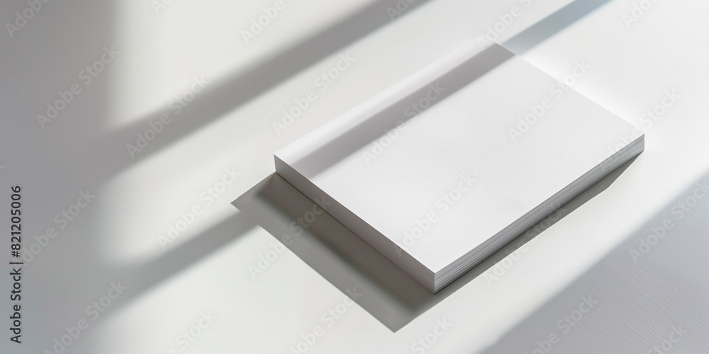 simple notepad with white paper, placed on a white background, with natural shadows that accentuate its texture and thickness. Empty notebook ready to be filled. AI generated simple notepad with white paper, placed on a white background, with natural shadows that accentuate its texture and thickness. Empty notebook ready to be filled. AI generated