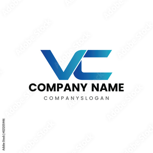 Letter VC initial logo design 