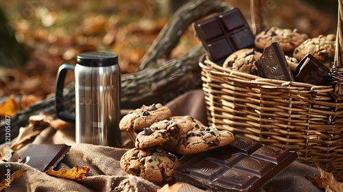 Picnic Perfection Photograph a wicker basket filled whit cookie photo