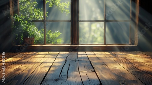 Wooden floor with natural background